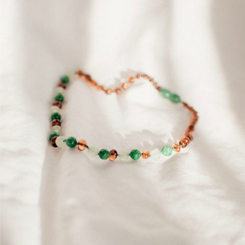 Amber and Jade Necklace
