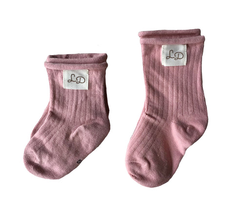 Organic Cotton Socks in Blush